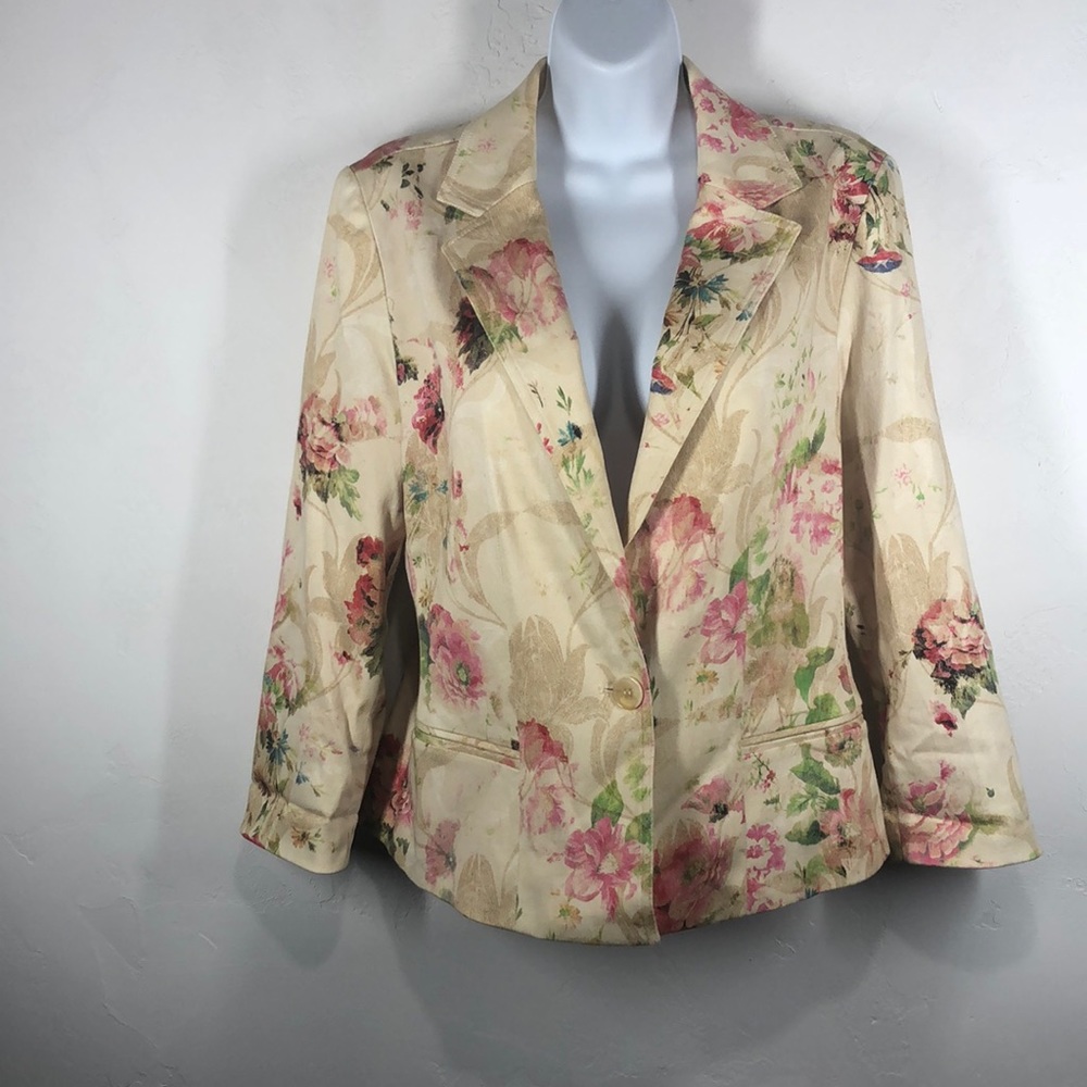 Randy Kemper floral blazer size 8